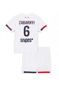 Paris Saint-Germain Illia Zabarnyi #6 Jalkapallovaatteet Lasten Vieraspeliasu 2025-26 Lyhythihainen (+ Lyhyet housut)